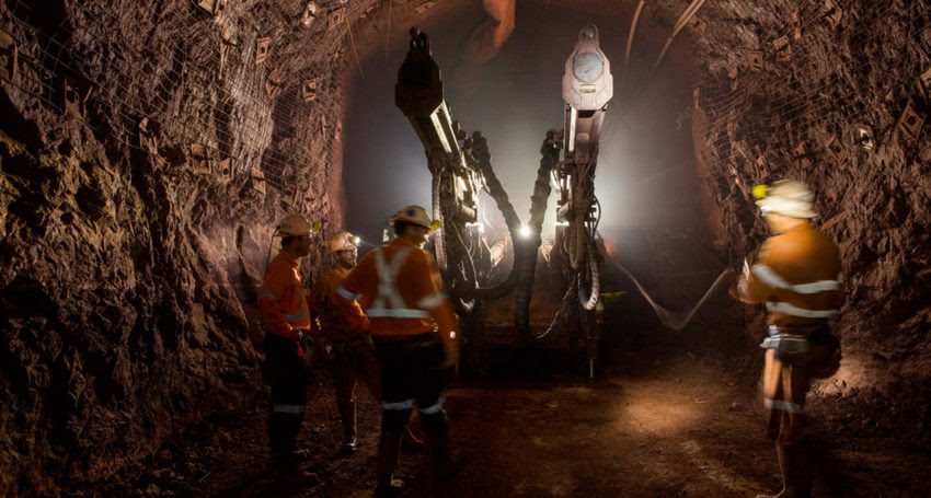 Underground at Oz Minerals' Prominent Hill mine in South Australia.